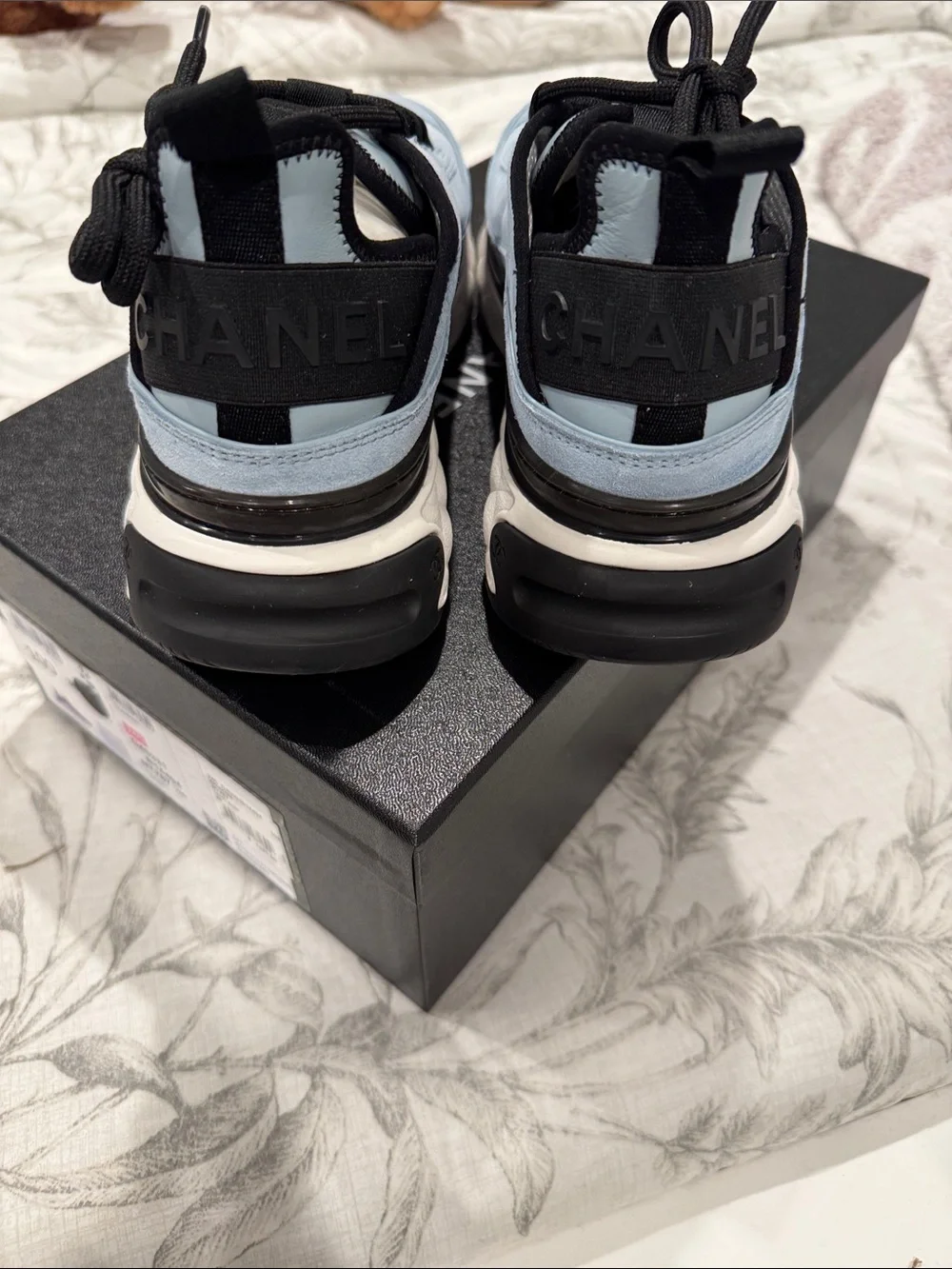 Authentic CHANEL Light Blue sneakers